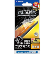 【iPhone15】　エレコム（ELECOM）　ガラスフィルム　ゴリラ　0.21mm　高透明　PM-A23AFLGO