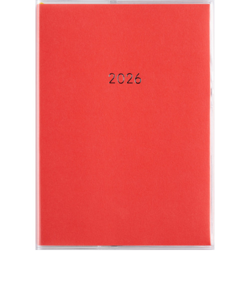 【2026年1月始まり】　高橋書店　ミアクレール　コケット4　A6　マンスリーブロック　419　レッド　月曜始まり