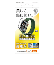 エレコム（ELECOM）　AppleWatchSeries7　41mm　フルカバーガラスフィルム　高透明　AW-21BFLGGR