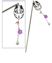 アクセソワール（Accessoire）　Sakura彩　かんざし　KN41ーBK　ブラック