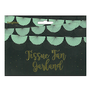 PartyDeco　ガーランド　ロゼット　ライトミント