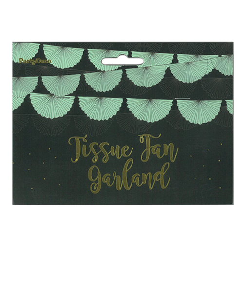 PartyDeco　ガーランド　ロゼット　ライトミント