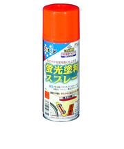 アサヒペン　蛍光塗料スプレー　100ml　レッド