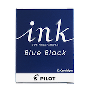 パイロット（PILOT）　万年筆用カートリッジインキ　IRF-12S-BB　ブルーブラック　12本入