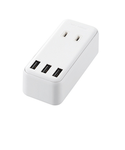 エレコム（ELECOM）　モバイルUSBタップ　直差し／2口＋3ポート　MOT-U08-23WH　ホワイト