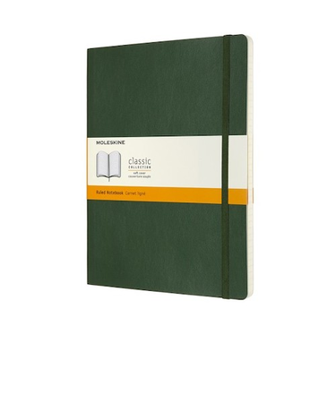 モレスキン（MOLESKINE）　クラシックノートブック　ソフトカバー　横罫　XLサイズ　マートルグリーン