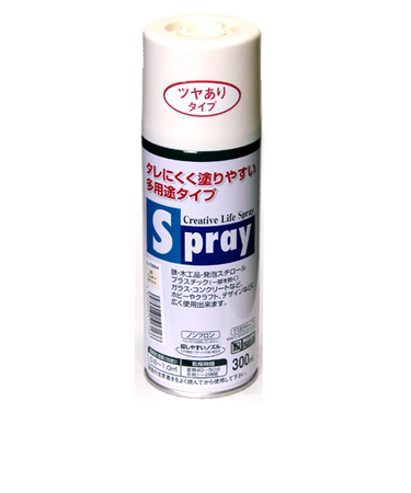 アサヒペン　スプレー　300ml　ツヤあり　ミルキーホワイト