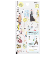 ミドリ（MIDORI）　シール　82637006　ファッション柄　2枚入