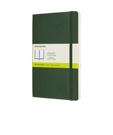 モレスキン（MOLESKINE）　クラシックノートブック　ソフトカバー　無地　ラージサイズ　マートルグリーン