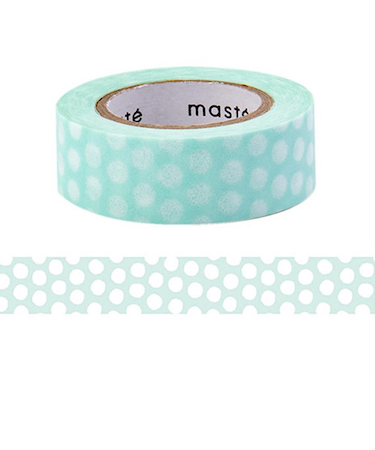 マークス（MARK'S）　maste　水性ペンで書けるマスキングテープ　小巻　MST－FA12－A　ドット・ブルー