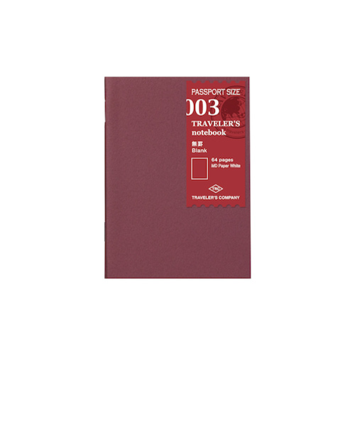 トラベラーズカンパニー　トラベラーズノート　パスポートサイズ　リフィル　無罫　MD　14370006