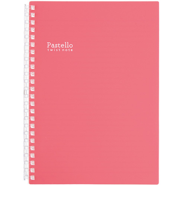 リヒトラブ（LIHIT　LAB.）　パステロ　ツイストノート　A5　ルージュ　N1958－2