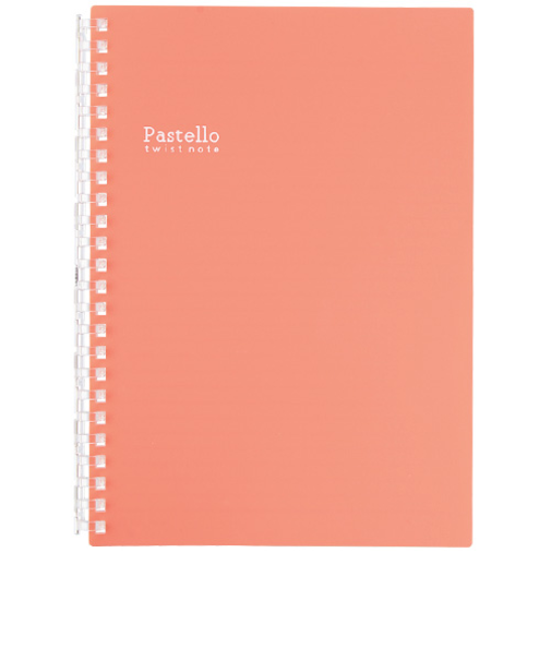 リヒトラブ　パステロ　ツイストノート　A5　レッド　N1958－3