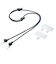 エレコム（ELECOM）　ショルダーストラップ　レザー丸紐　6mm　P-STSDH2LR06BK　ブラック
