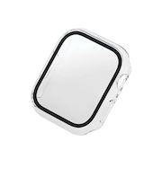 エレコム(ELECOM) AppleWatch45mm用フルカバーケース プレミアムガラス 高透明 AW-21AFCGCR クリア