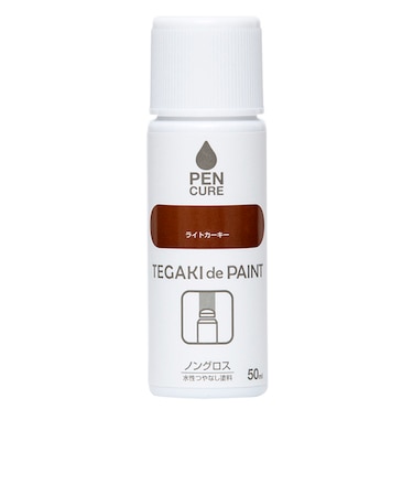 ニッペ　ペンキュア　TEGAKI　de　PAINT　ライトカーキー　50mL