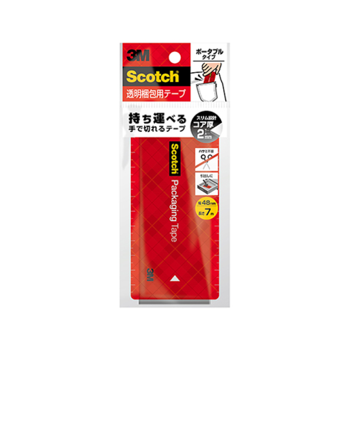 ３Ｍ　スコッチ透明梱包用テープポータブル　７ｍ　３８５２ＦＬＴ－ＲＤ