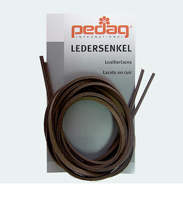 ペダック　レザーシューレース　角　120cm　ダークブラウン