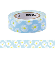 マークス（MARK'S）　maste　水性ペンで書けるマスキングテープ　小巻　MST－FA21－G　フラワー・ブルー