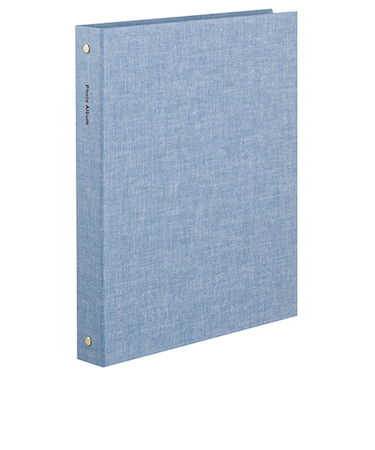 ハンズオリジナル　リングアルバム　A4　ブルーシャンブレー