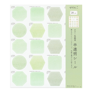 ミドリ（MIDORI）　カラー色紙用シール　半透明　緑　82647
