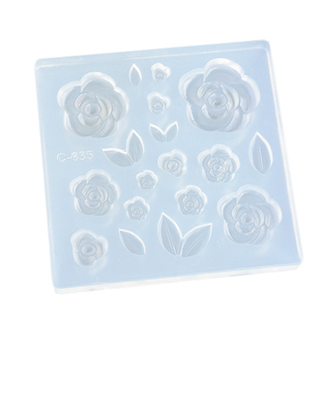 亀島商店　ソフトモールド　C-635　ぷっくり薔薇