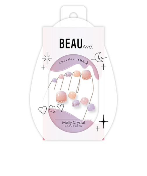 ビューティーアベニュー（BEAUTY　AVENUE）　生ジェルネイルシール　フット用　メルティクリスタル　31枚入