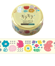 ワールドクラフト　キラキラマスキングテープ　KRMT15-033　Garden