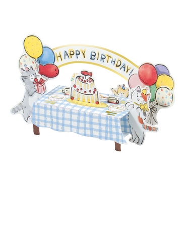 グリーティングライフ（Greeting　Life）　バースデーテーブルカード　KE-34　ネコ