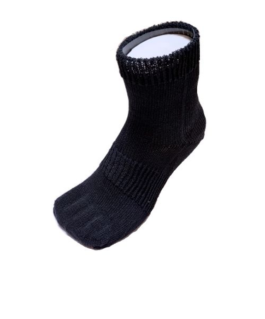 SUGATA　LABO　呼吸する和紙靴下　シークレット5本指　ミドル丈　ブラック　Sサイズ