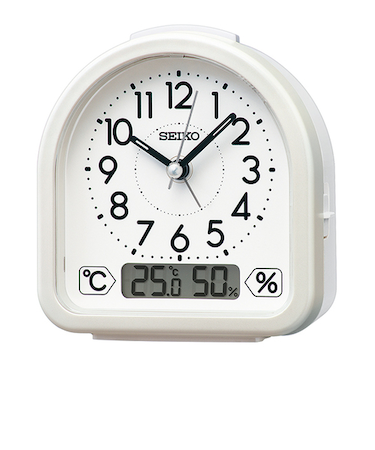 セイコー（SEIKO）　温度・湿度表示つき目ざまし　KR522W　ホワイト