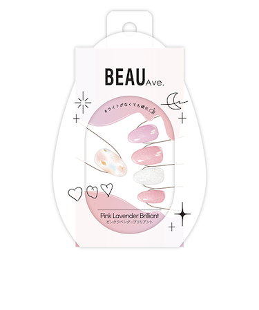 ビューティーアベニュー（BEAUTY　AVENUE）　生ジェルネイルシール　ピンクラベンダーブリリアント　24枚入