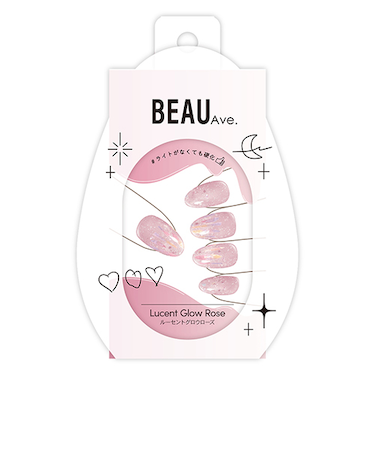 ビューティーアベニュー（BEAUTY　AVENUE）　生ジェルネイルシール　ルーセントグロウローズ　24枚入