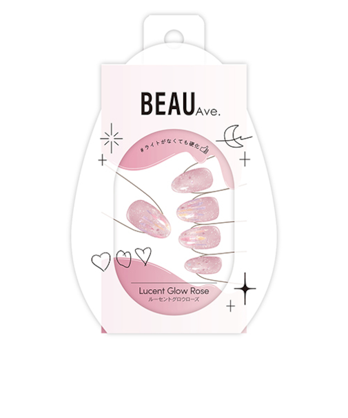 ビューティーアベニュー（BEAUTY　AVENUE）　生ジェルネイルシール　ルーセントグロウローズ　24枚入
