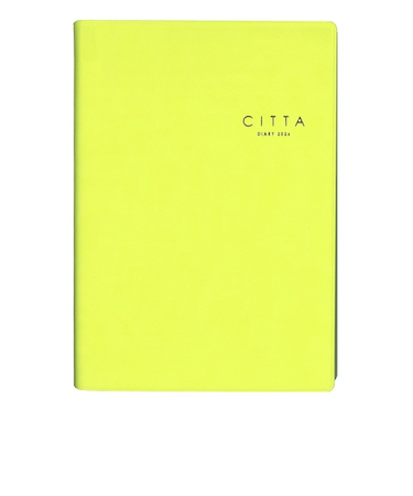 【2025年10月始まり】　チッタ（CITTA）　DIARY　A5　ウィークリーバーチカル　E5303　ライムイエロー　月曜始まり