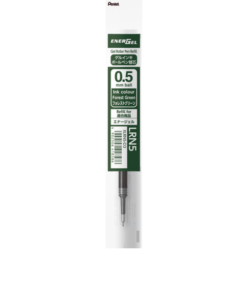ぺんてる（Pentel）　ジェルボールペン替芯　0.5mm　XLRN5-D3　フォレストグリーン