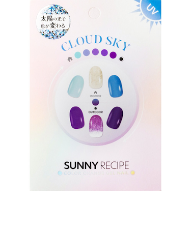 サニーレシピ（SUNNY　RECIPE）　カラーチェンジ　ジェルネイルシール　クラウドスカイ　30ピース