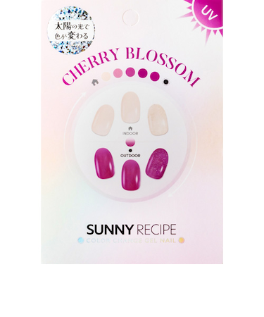 サニーレシピ（SUNNY　RECIPE）　カラーチェンジ　ジェルネイルシール　チェリーブロッサム　30ピース