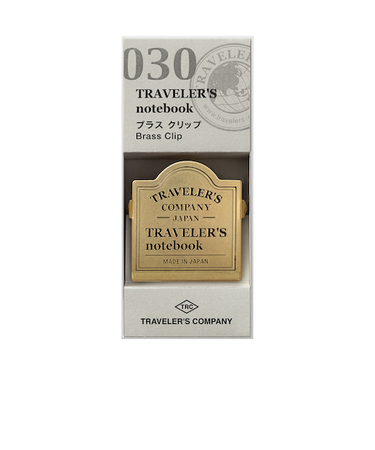 トラベラーズカンパニー　トラベラーズノート　ブラスクリップ　43089006　ロゴ柄