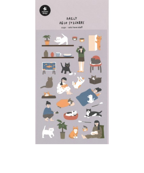 スワテリエ（suatelier）　ステッカー　cats　have　staff