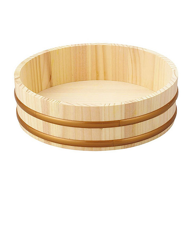 ヤマコー　天然木寿司飯台（樹脂タガ）　85286　27cm（2.5合用）