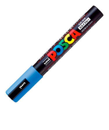 三菱鉛筆　ポスカ　中字丸芯　PC－5M　スカイブルー