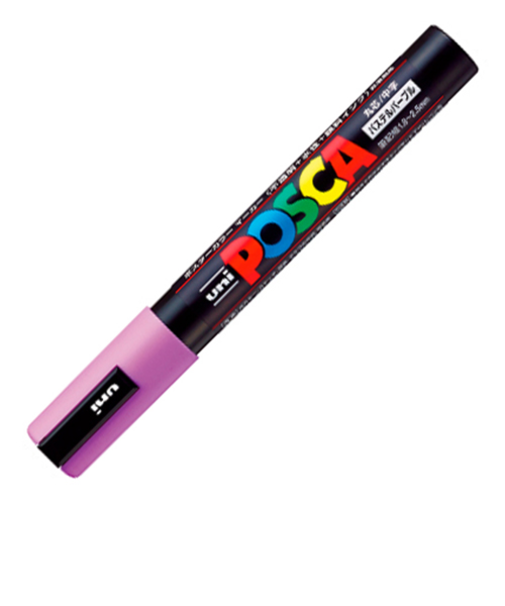 三菱鉛筆　ポスカ　中字丸芯　PC－5M　パステルパープル