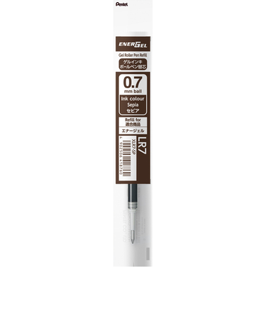 ぺんてる（Pentel）　ジェルボールペン替芯　0.7mm　XLR7-SP　セピア