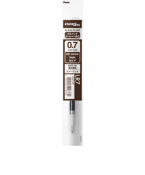 ぺんてる（Pentel）　ジェルボールペン替芯　0.7mm　XLR7-SP　セピア