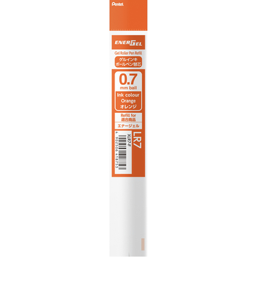 ぺんてる（Pentel）　ジェルボールペン替芯　0.7mm　XLR7-F　オレンジ