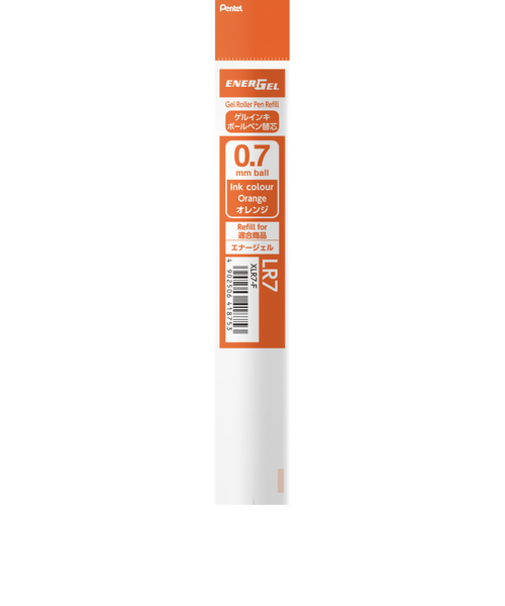 ぺんてる（Pentel）　ジェルボールペン替芯　0.7mm　XLR7-F　オレンジ