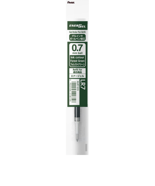 ぺんてる（Pentel）　ジェルボールペン替芯　0.7mm　XLR7-D3　フォレストグリーン