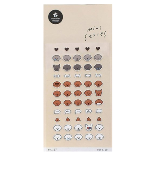 スワテリエ（suatelier）　ミニステッカー　deco.10　117　わんこライフ