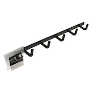 八幡ねじ（YAHATA）　アイアンウォールフック5連　ブラック